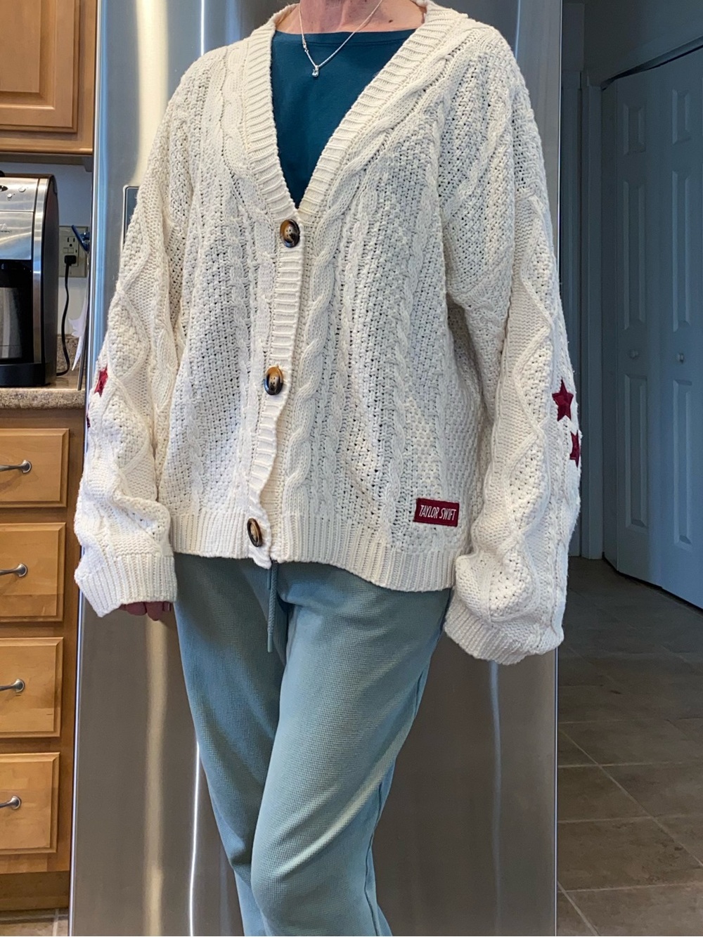 Taylor Swift Original 2021 Release Red TV Cardigan MD/LG RN162098 Stars - Picture 4 of 17